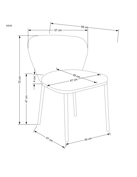 K518 Krzesło Kremowe Boucle - Elegancja i Komfort