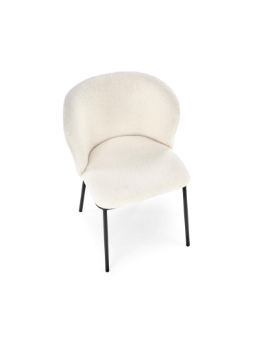 K518 Krzesło Kremowe Boucle - Elegancja i Komfort