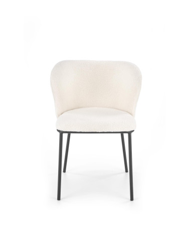 K518 Krzesło Kremowe Boucle - Elegancja i Komfort