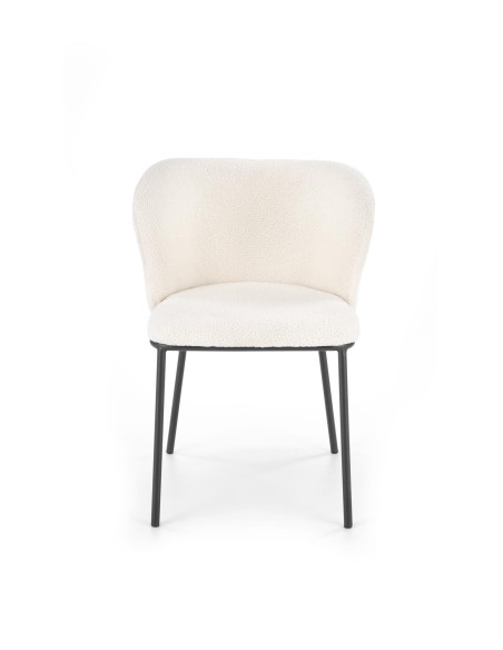 K518 Krzesło Kremowe Boucle - Elegancja i Komfort