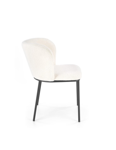 K518 Krzesło Kremowe Boucle - Elegancja i Komfort