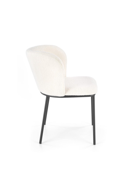 K518 Krzesło Kremowe Boucle - Elegancja i Komfort