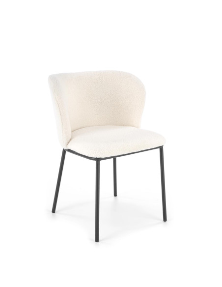 K518 Krzesło Kremowe Boucle - Elegancja i Komfort