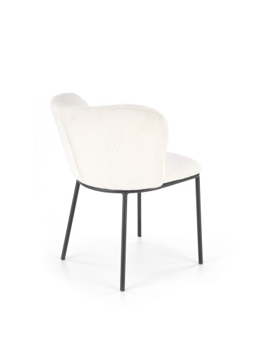 K518 Krzesło Kremowe Boucle - Elegancja i Komfort