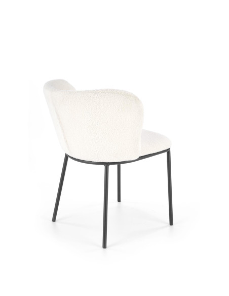 K518 Krzesło Kremowe Boucle - Elegancja i Komfort