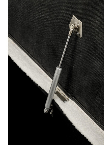 AVEIRO Ławka z Pojemnikiem Tkanina - Bouclé Kremowa 120x40x46cm