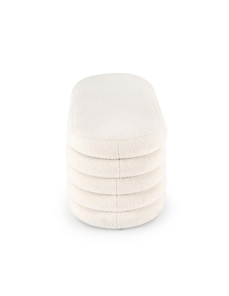 BLISS Ławka z Pojemnikiem Kremowy Bouclé 105x42x42cm - Styl i Funkcjonalność