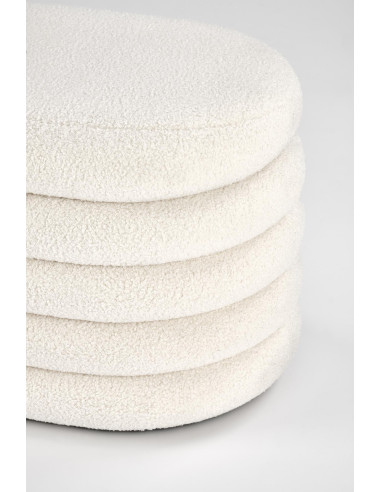 BLISS Ławka z Pojemnikiem Kremowy Bouclé 105x42x42cm - Styl i Funkcjonalność