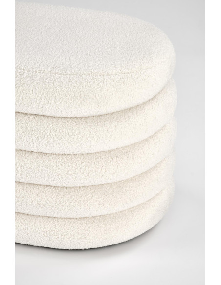 BLISS Ławka z Pojemnikiem Kremowy Bouclé 105x42x42cm - Styl i Funkcjonalność