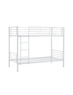 BUNKY Łóżko Piętrowe Białe - Rozkładane na Dwa Pojedyncze Łóżka