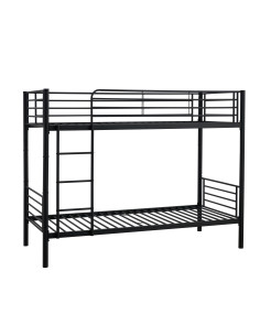 BUNKY Łóżko Piętrowe Czarne - Rozkładane na Dwa Pojedyncze Łóżka