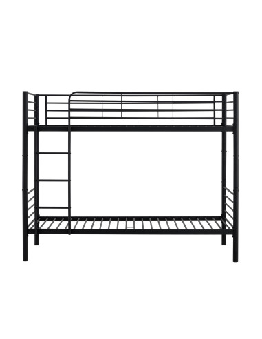 BUNKY Łóżko Piętrowe Czarne - Rozkładane na Dwa Pojedyncze Łóżka