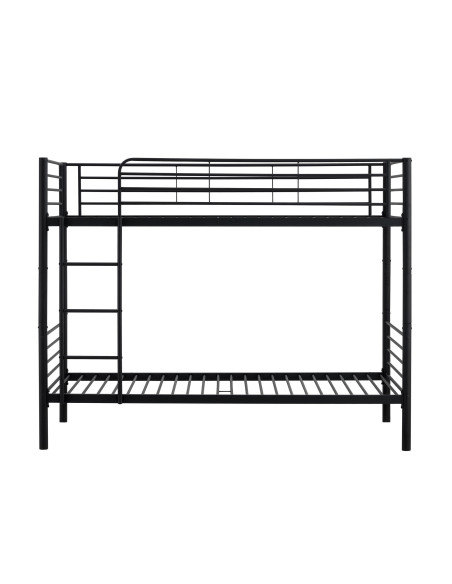 BUNKY Łóżko Piętrowe Czarne - Rozkładane na Dwa Pojedyncze Łóżka