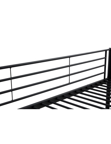 BUNKY Łóżko Piętrowe Czarne - Rozkładane na Dwa Pojedyncze Łóżka