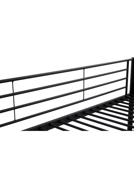 BUNKY Łóżko Piętrowe Czarne - Rozkładane na Dwa Pojedyncze Łóżka