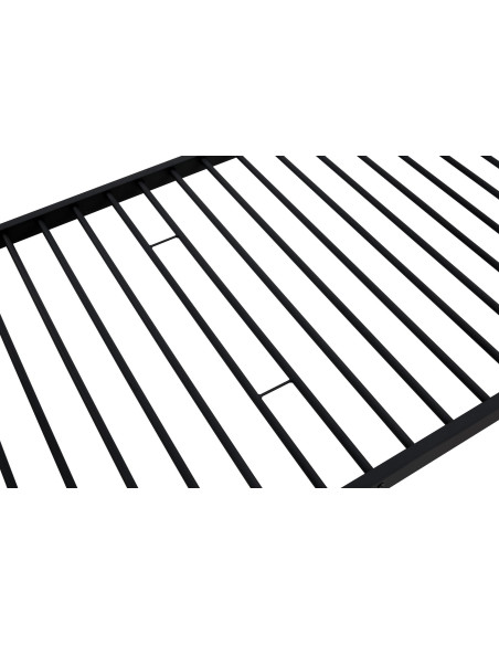 BUNKY Łóżko Piętrowe Czarne - Rozkładane na Dwa Pojedyncze Łóżka