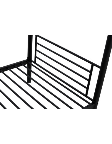 BUNKY Łóżko Piętrowe Czarne - Rozkładane na Dwa Pojedyncze Łóżka