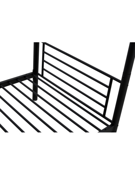 BUNKY Łóżko Piętrowe Czarne - Rozkładane na Dwa Pojedyncze Łóżka