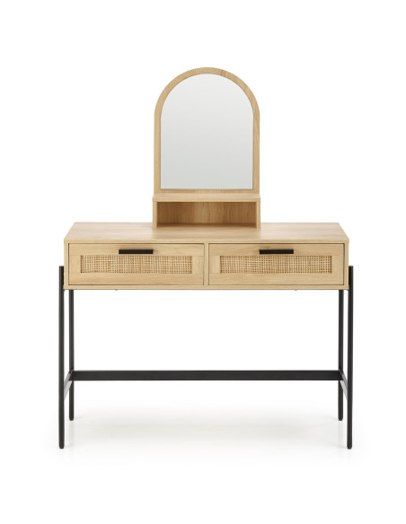 CARMEN Konsolka Naturalny Czarny 104x35x136cm - Elegancja i Naturalność