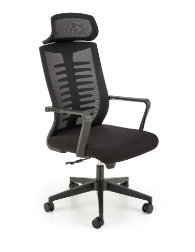 FABIO Fotel Biurowy Czarny Mechanizm TILT - Ergonomia i Design