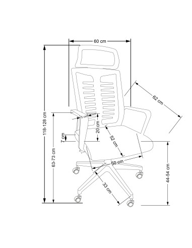 FABIO Fotel Biurowy Czarny Mechanizm TILT - Ergonomia i Design