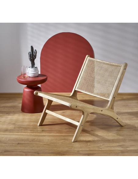 FODEN_2 Fotel w Stylu Boho - Drewno Lite Jesionowe - Naturalny Design