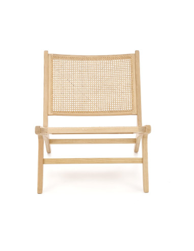 FODEN_2 Fotel w Stylu Boho - Drewno Lite Jesionowe - Naturalny Design