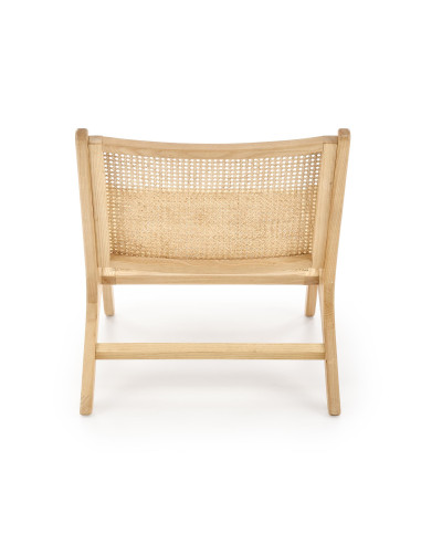 FODEN_2 Fotel w Stylu Boho - Drewno Lite Jesionowe - Naturalny Design