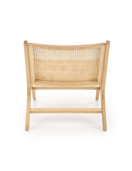 FODEN_2 Fotel w Stylu Boho - Drewno Lite Jesionowe - Naturalny Design