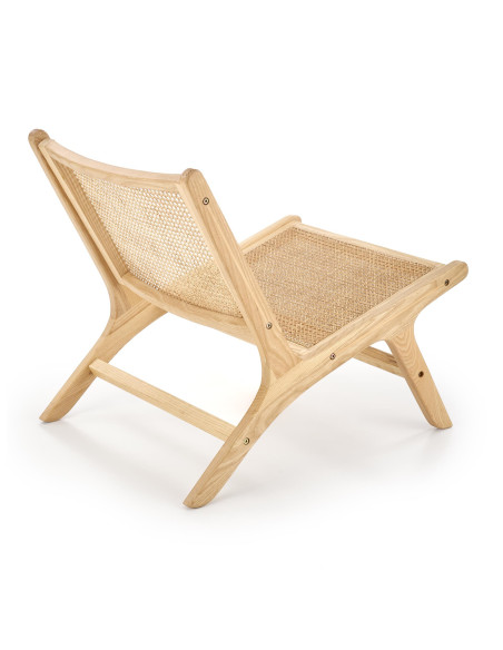 FODEN_2 Fotel w Stylu Boho - Drewno Lite Jesionowe - Naturalny Design