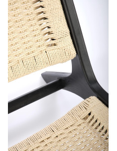 FODEN fotel wypoczynkowy, czarny / naturalny 2