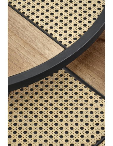 GARMINA zestaw 2 ław dąb złoty / czarny