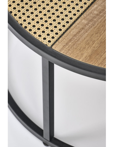 GARMINA zestaw 2 ław dąb złoty / czarny