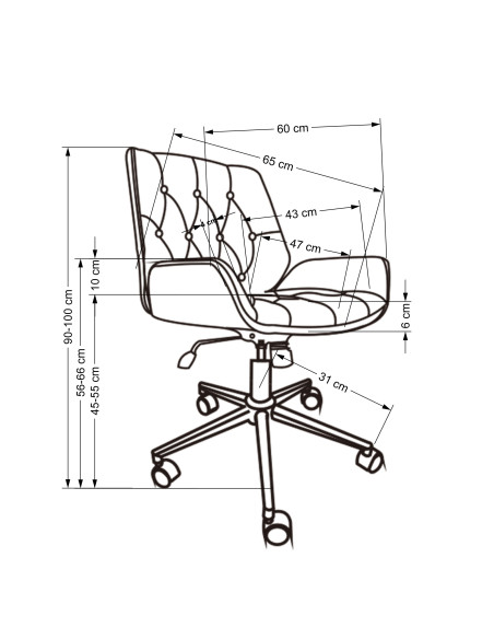 GAVIN Fotel Pikowany Czarno Orzechowy Sklejka/Eco Skóra - Komfort i Styl
