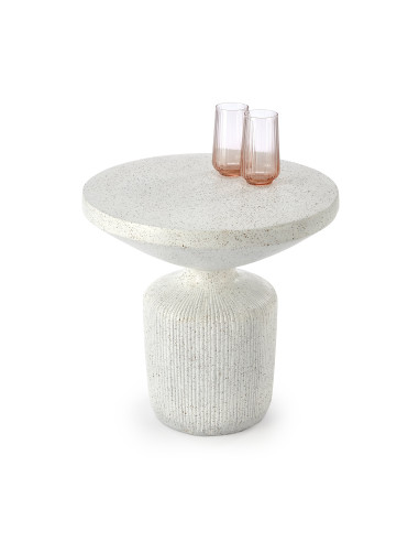 GIZA Ława Okrągła Biała Fi 54cm z Kompozytu - Nowoczesny Design