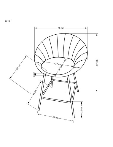 H112 Hoker w Stylu Glamour Popielaty Złoty BLUVEL 14 - Nowoczesność i Styl