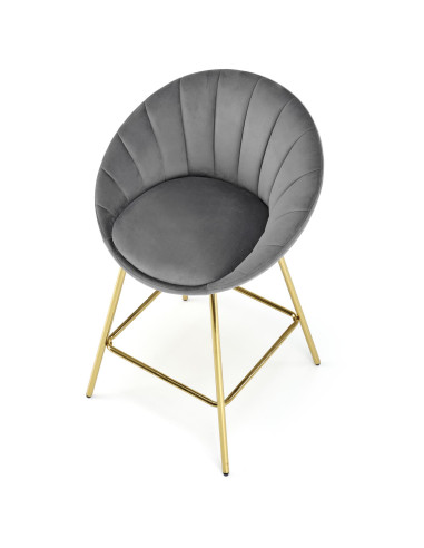 H112 Hoker w Stylu Glamour Popielaty Złoty BLUVEL 14 - Nowoczesność i Styl