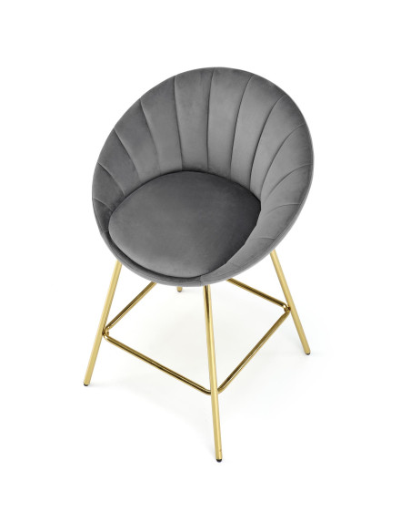 H112 Hoker w Stylu Glamour Popielaty Złoty BLUVEL 14 - Nowoczesność i Styl