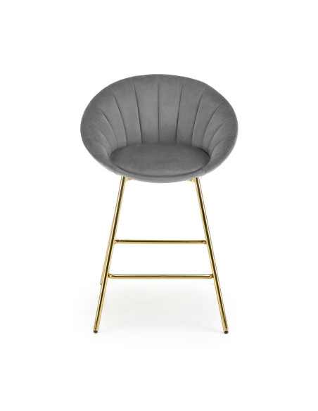 H112 Hoker w Stylu Glamour Popielaty Złoty BLUVEL 14 - Nowoczesność i Styl