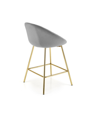 H112 Hoker w Stylu Glamour Popielaty Złoty BLUVEL 14 - Nowoczesność i Styl