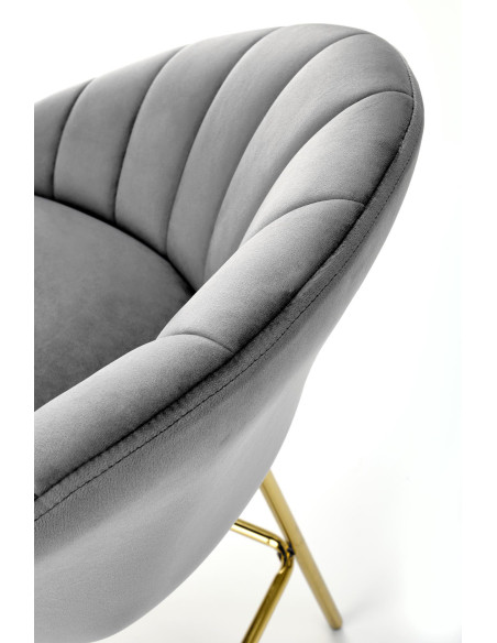 H112 Hoker w Stylu Glamour Popielaty Złoty BLUVEL 14 - Nowoczesność i Styl