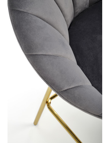 H112 Hoker w Stylu Glamour Popielaty Złoty BLUVEL 14 - Nowoczesność i Styl