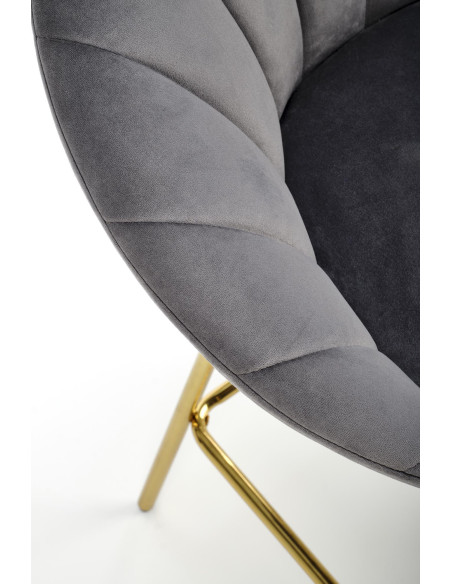 H112 Hoker w Stylu Glamour Popielaty Złoty BLUVEL 14 - Nowoczesność i Styl