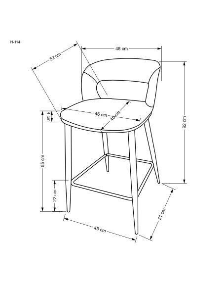 H114 hoker beżowy / orzechowy