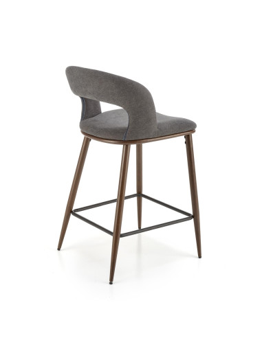 H114 Hoker Popielaty/Orzechowy - Elegancja i Stylowy Akcent w Wnętrzu