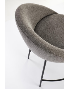 H118 Hoker Kubełkowy Popiel z Czarną Podstawą- Nowoczesny Design i Komfort 2