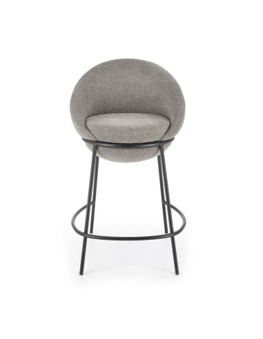 H118 Hoker Kubełkowy Popiel z Czarną Podstawą- Nowoczesny Design i Komfort