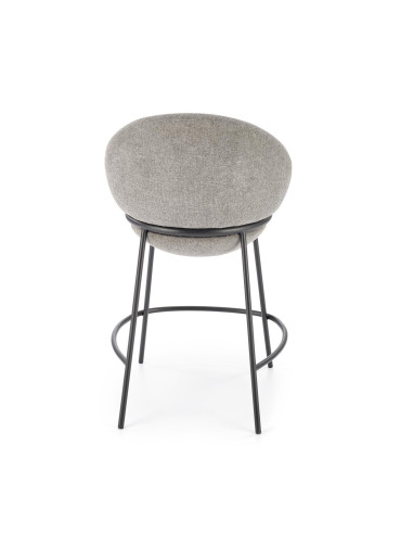 H118 Hoker Kubełkowy Popiel z Czarną Podstawą- Nowoczesny Design i Komfort