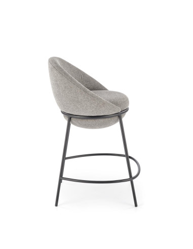 H118 Hoker Kubełkowy Popiel z Czarną Podstawą- Nowoczesny Design i Komfort