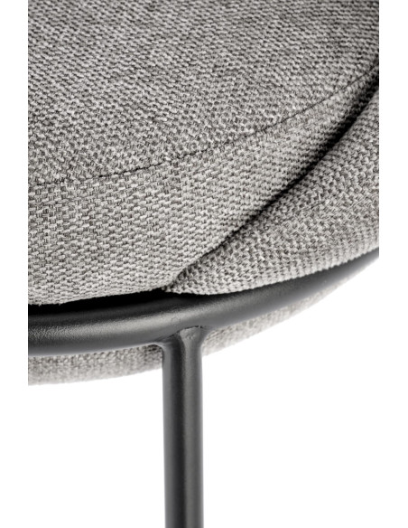 H118 Hoker Kubełkowy Popiel z Czarną Podstawą- Nowoczesny Design i Komfort